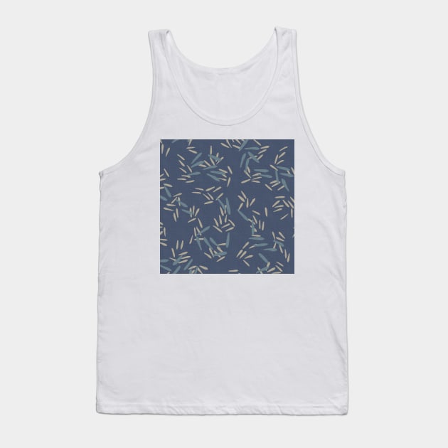 Bamboo Leaves / Denim Tank Top by matise